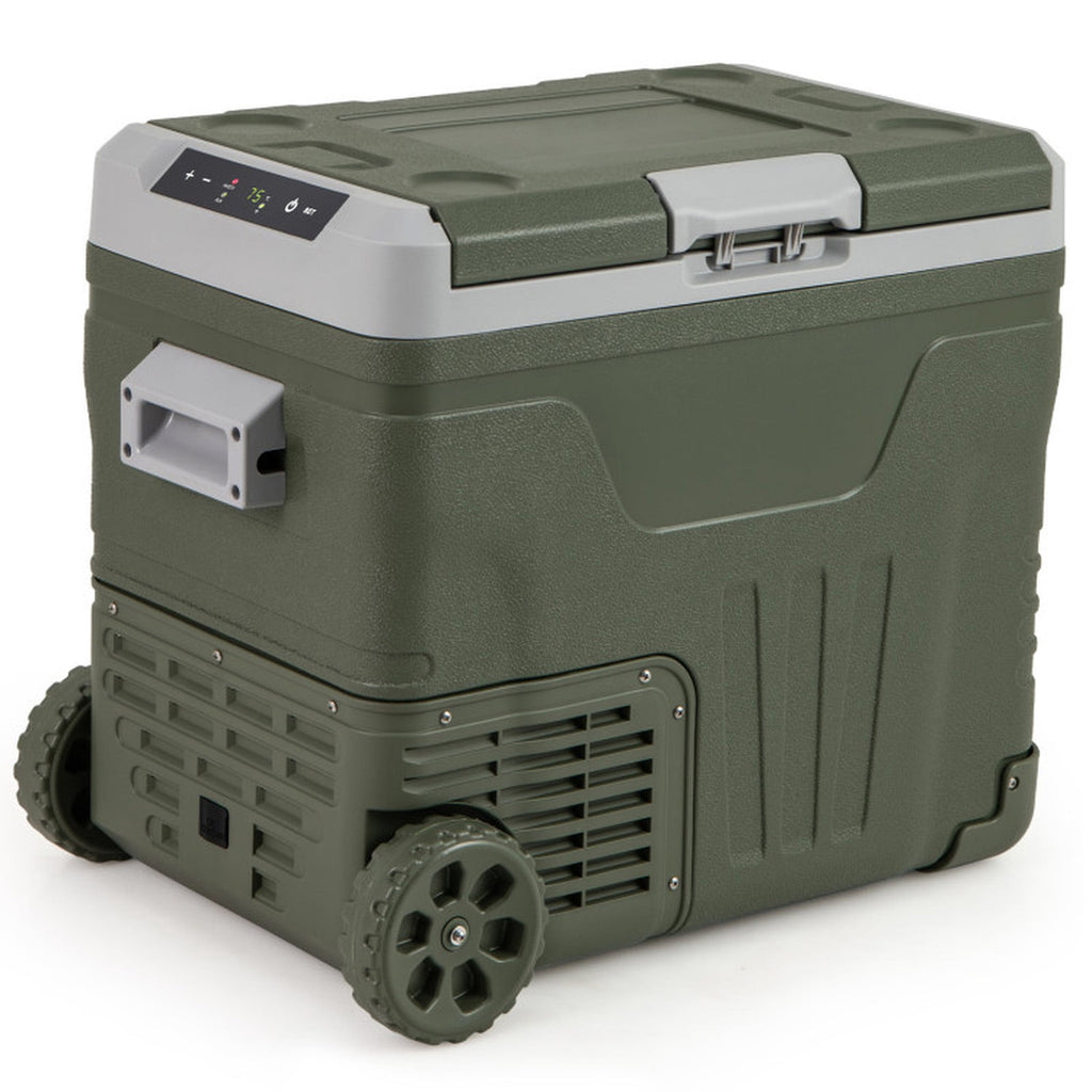 Biotree 12 Volt Car Refrigerator 50 Qt Portable Car Fridge with Adjustable Range, Green