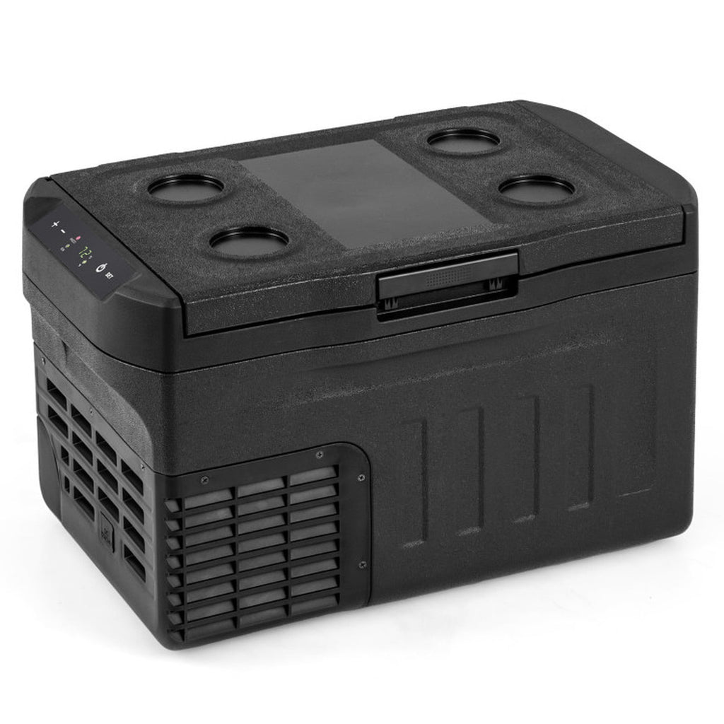 Biotree 12V Car Refrigerator 23 Qt with Touch Panel and Removable Divider, Black