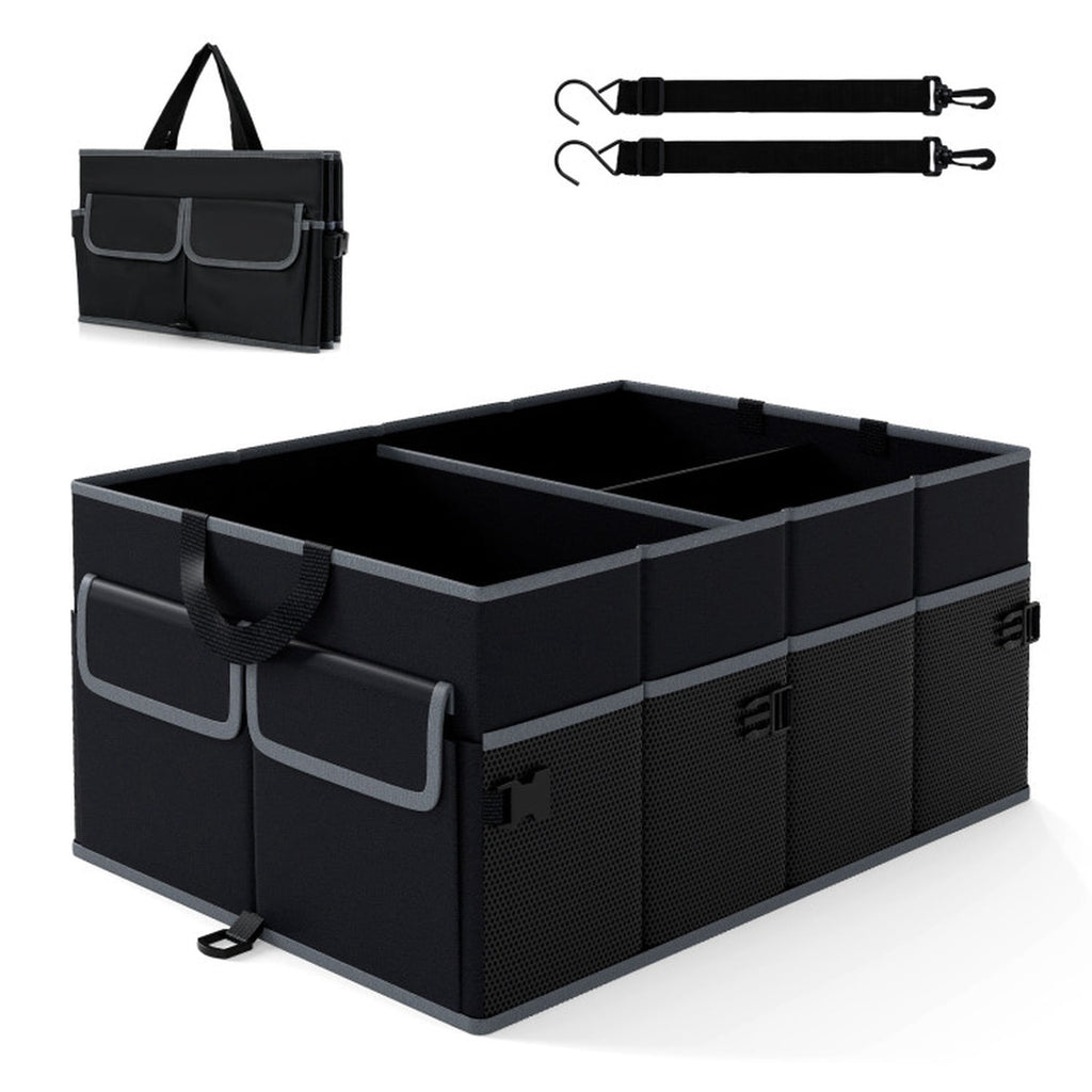 Biotree 13 Gallon Car Trunk Organizer Removable Divider 6 Pockets Foldable - Black