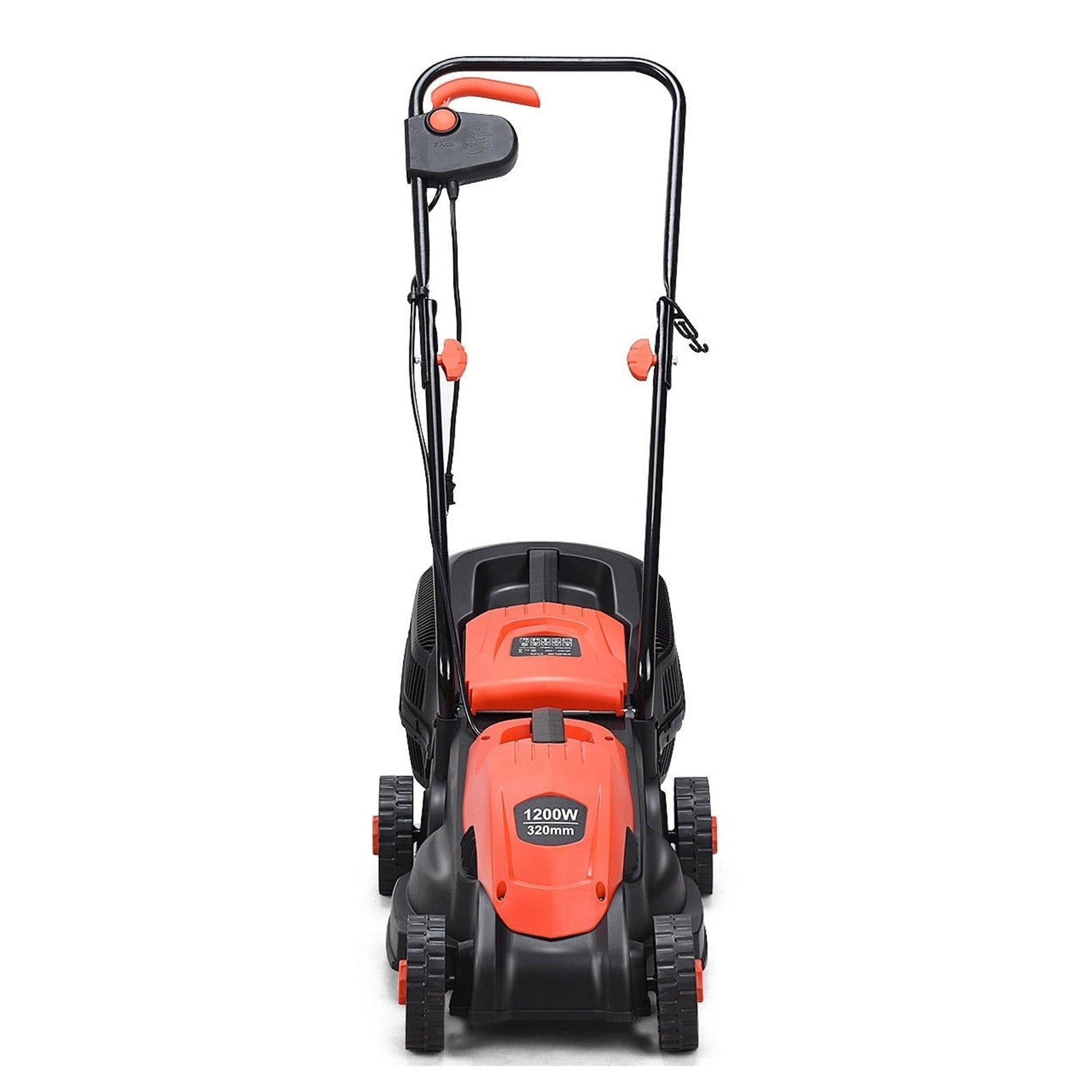 Biotree 13 Inch Electric Push Lawn Corded Mower with Grass Bag-Red Eco-Friendly Yard Lawn Care Garden