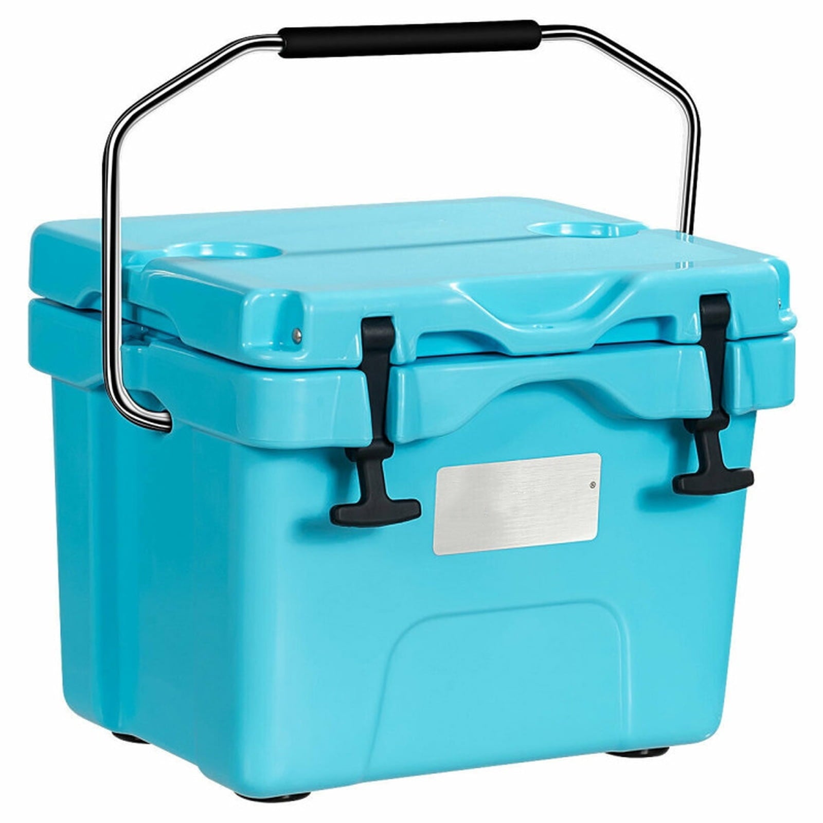 Biotree 16 Quart 24 Can Capacity Portable Insulated Ice Cooler with 2 Cup Holders, Blue