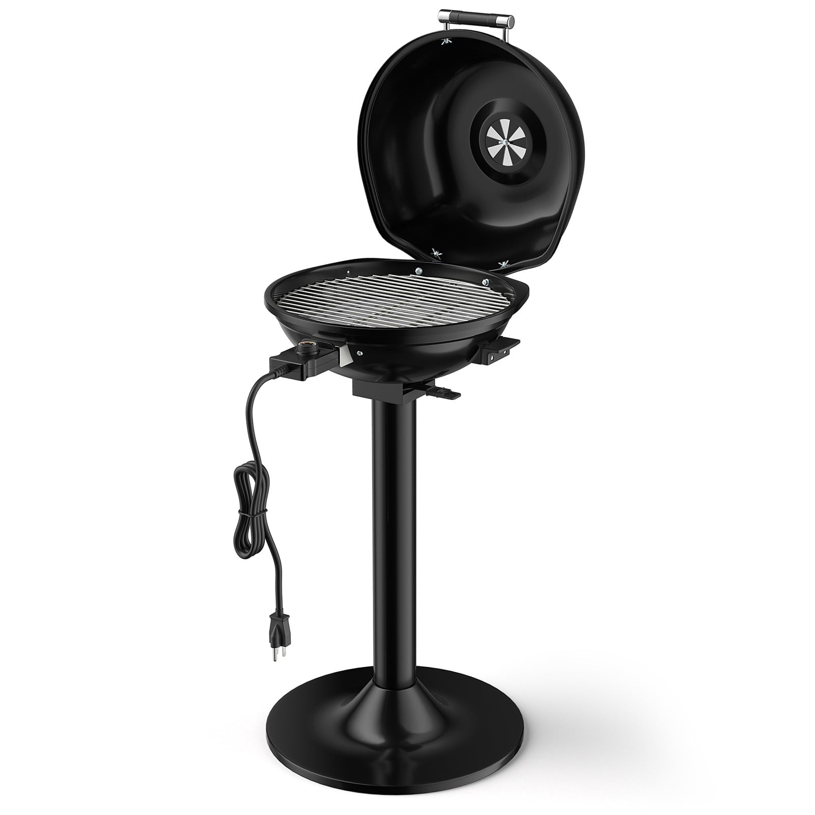 Biotree 1600W Portable Electric BBQ Grill with Removable Non-Stick Rack-Black Outdoor Cooking Patio Summer