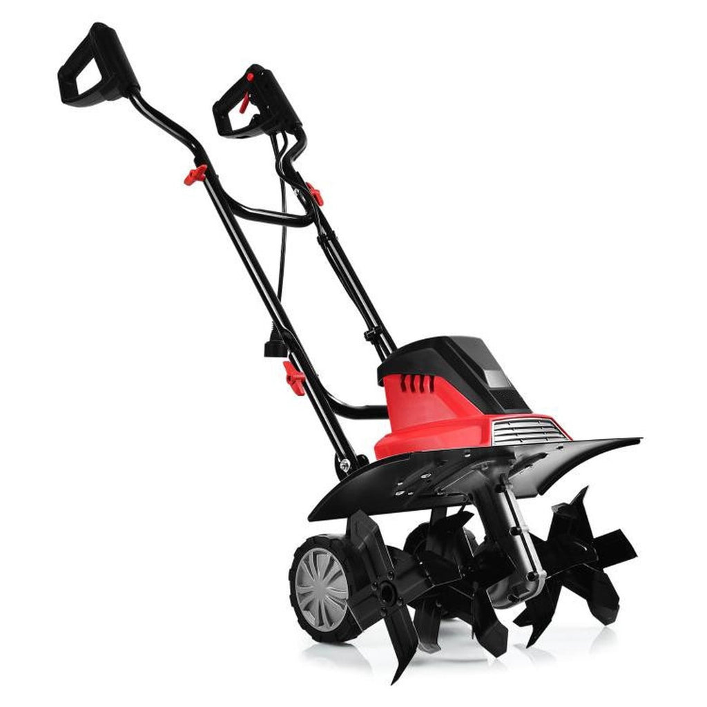 Biotree 17-Inch 13.5 Amp Corded Electric Tiller and Cultivator 9 for Lawn Garden Yard Soil Care, Red