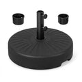 Biotree 19.5 Inch Fillable Round Umbrella Base Stand for Yard Garden Poolside-Black - Heavy Duty Outdoor Patio Stand