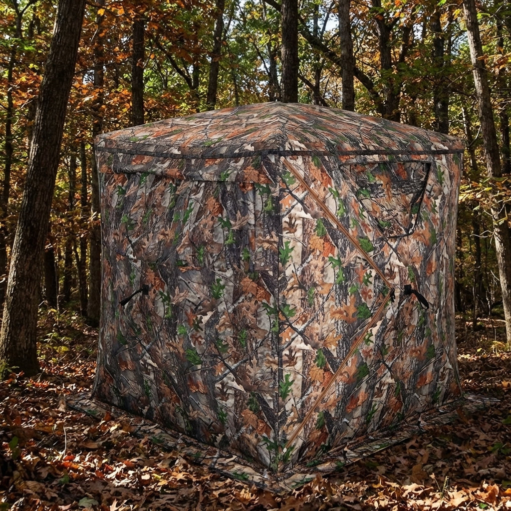 Biotree 2-3 Person Pop Up Ground Hunting Blind and Carrying Bag for Deer Turkey Hunting