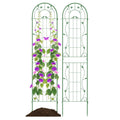 Biotree 2 Pack 86.5 x 20 Inches Metal Garden Trellis for Climbing Plants for Indoor Outdoor Patio Balcony Garden, Green