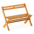 Biotree 2-Person Acacia Wood Patio Garden Bench with 800 Lbs Capacity Stackable Patio Chair for Garden BackyardNatural