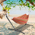 Biotree 2Person Hammock with Space Saving Steel Stand and Portable Carrying Bag, 48W x 120L inch, Red