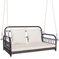 Biotree 2-Person Outdoor Hanging Chair with Ropes for Patio Porch Garden Backyard Outdoor, Gray