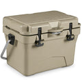 Biotree 20 Quart Portable Hard Cooler with 6-Day Ice Retention and 2 Cup Holders, Khaki