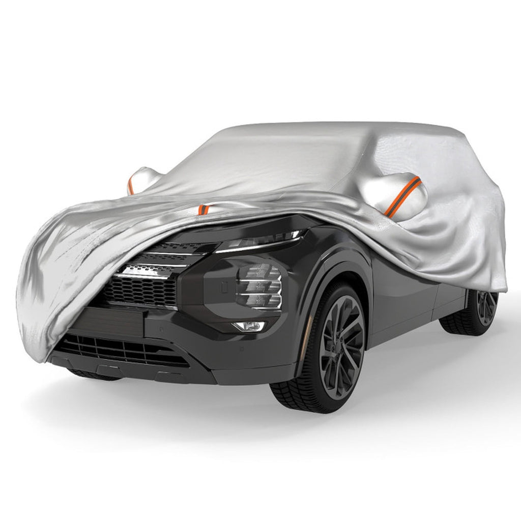 Biotree 200 Inch Car Cover Waterproof UV Protection All-Weather Full Cover Large SUV Universal Fit - Silver