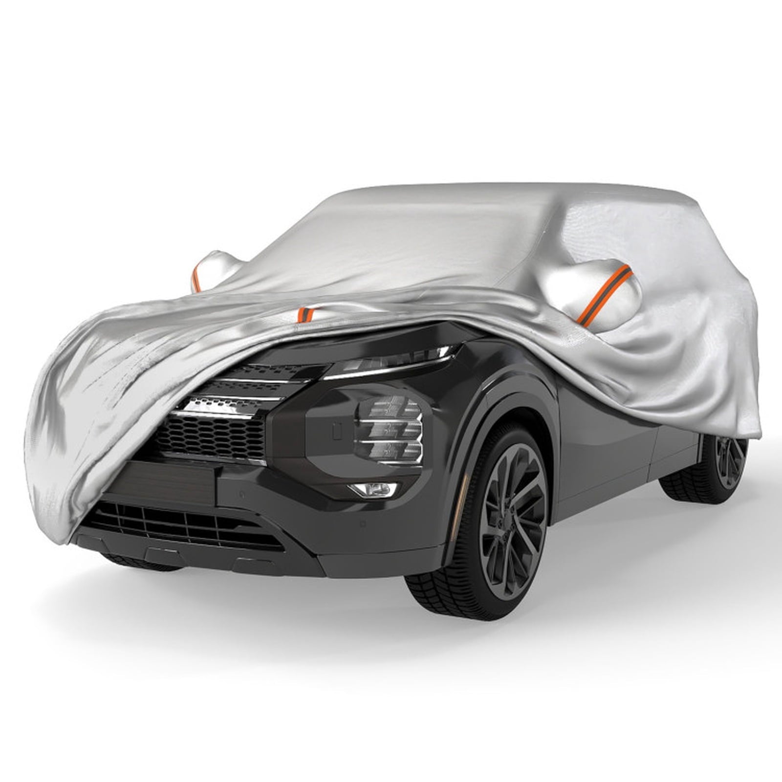 Biotree 200 Inch Car Cover Waterproof UV Protection All-Weather Full Cover Large SUV Universal Fit - Silver