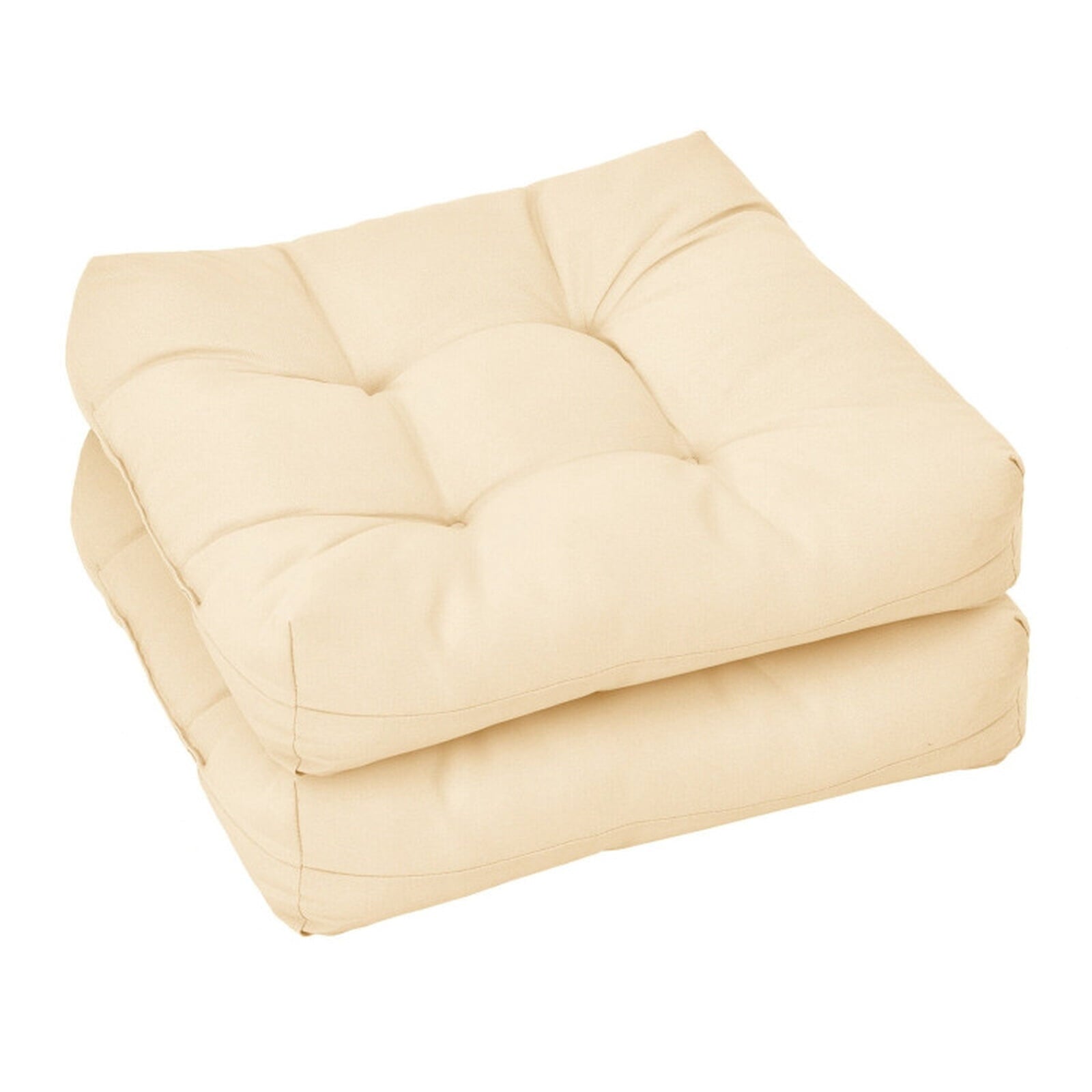 Biotree 21 Inch X 21 Inch Patio Chair Seat Cushion Pads for Indoor and Outdoor Comfortable Patio Chair Cushion PadBeige