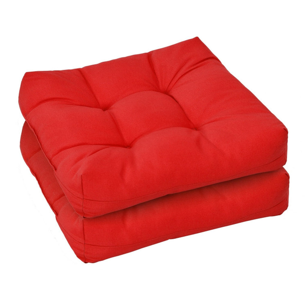 Biotree 21 Inch X 21 Inch Patio Chair Seat Cushion Pads for Indoor and Outdoor Comfortable Patio Chair Cushion PadRed