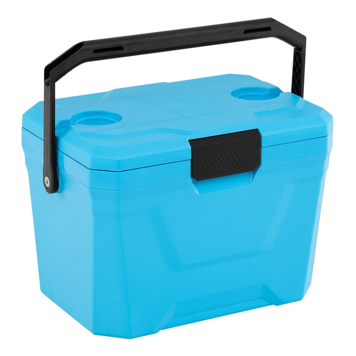 Biotree Hard Cooler 21 Qt Insulated Portable Ice Chest with Hard Shell and 2 Cup Holders for Camping Fishing and Beach Trips, Blue