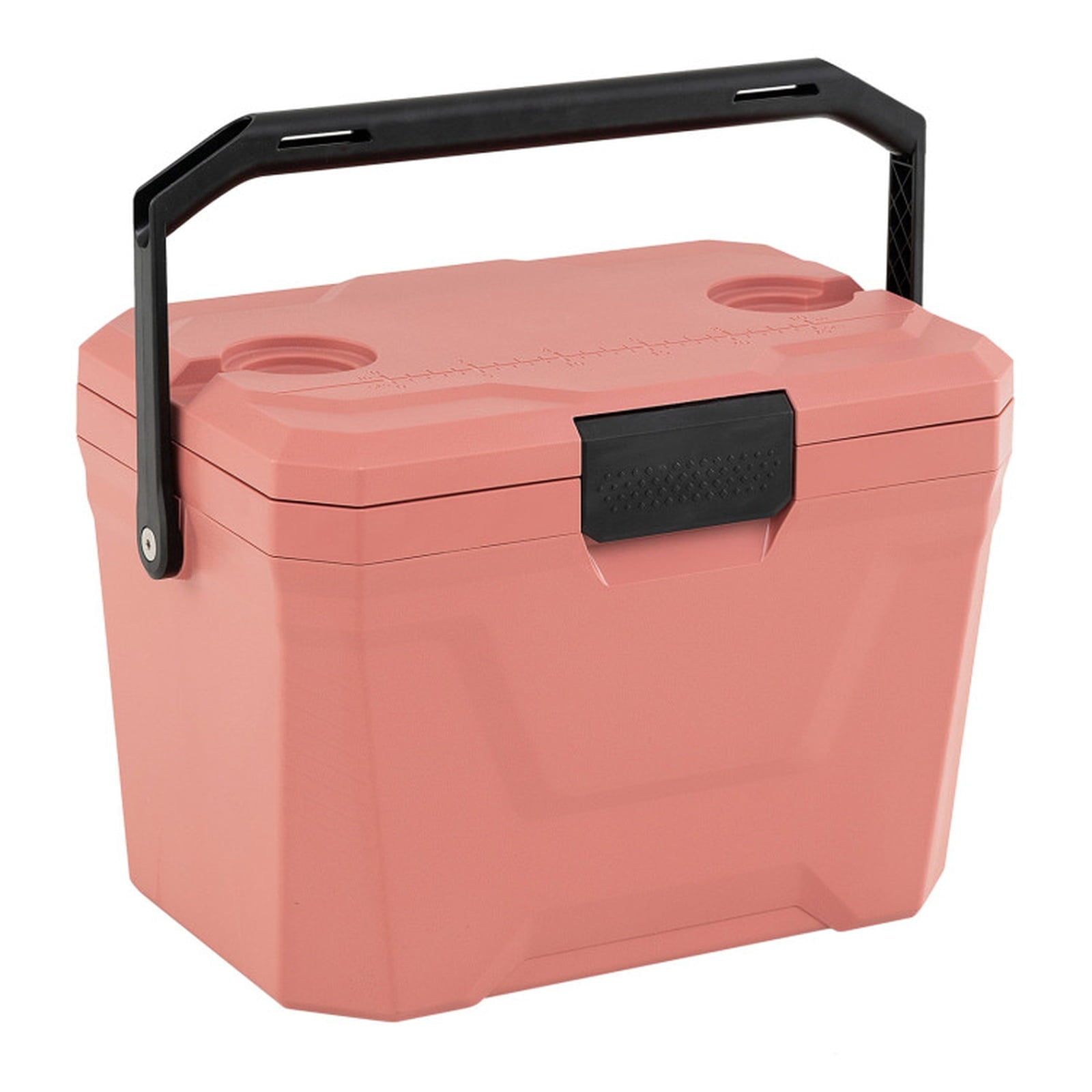 Biotree 21 Qt Insulated Portable Cooler Hard Shell Ice Chest with 2 Cup Holders, Pink