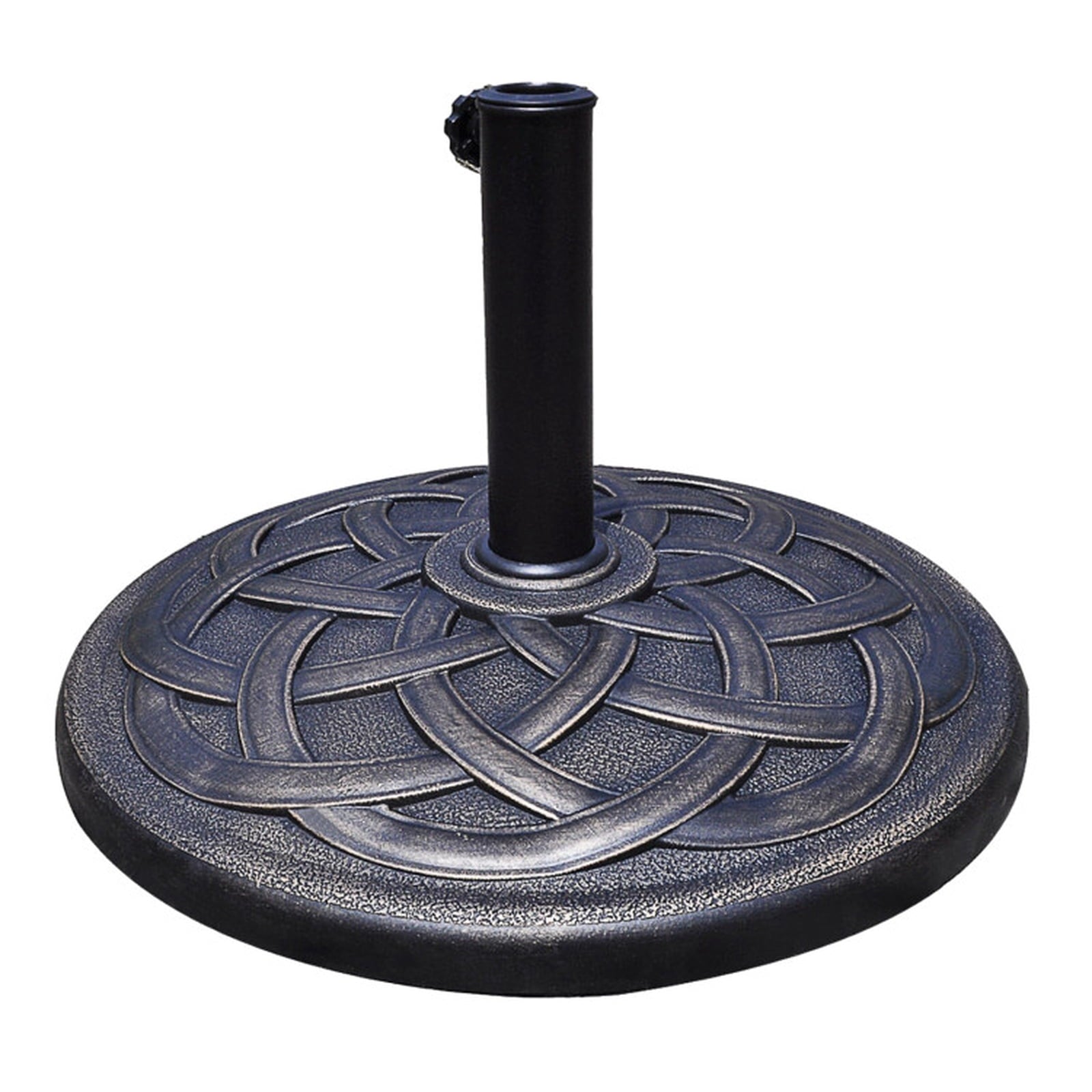 Biotree 22 Inch Heavy Duty Round Umbrella Base Stand Bronze - Heavy Duty Outdoor Patio Stand for Market and Offset Umbrellas