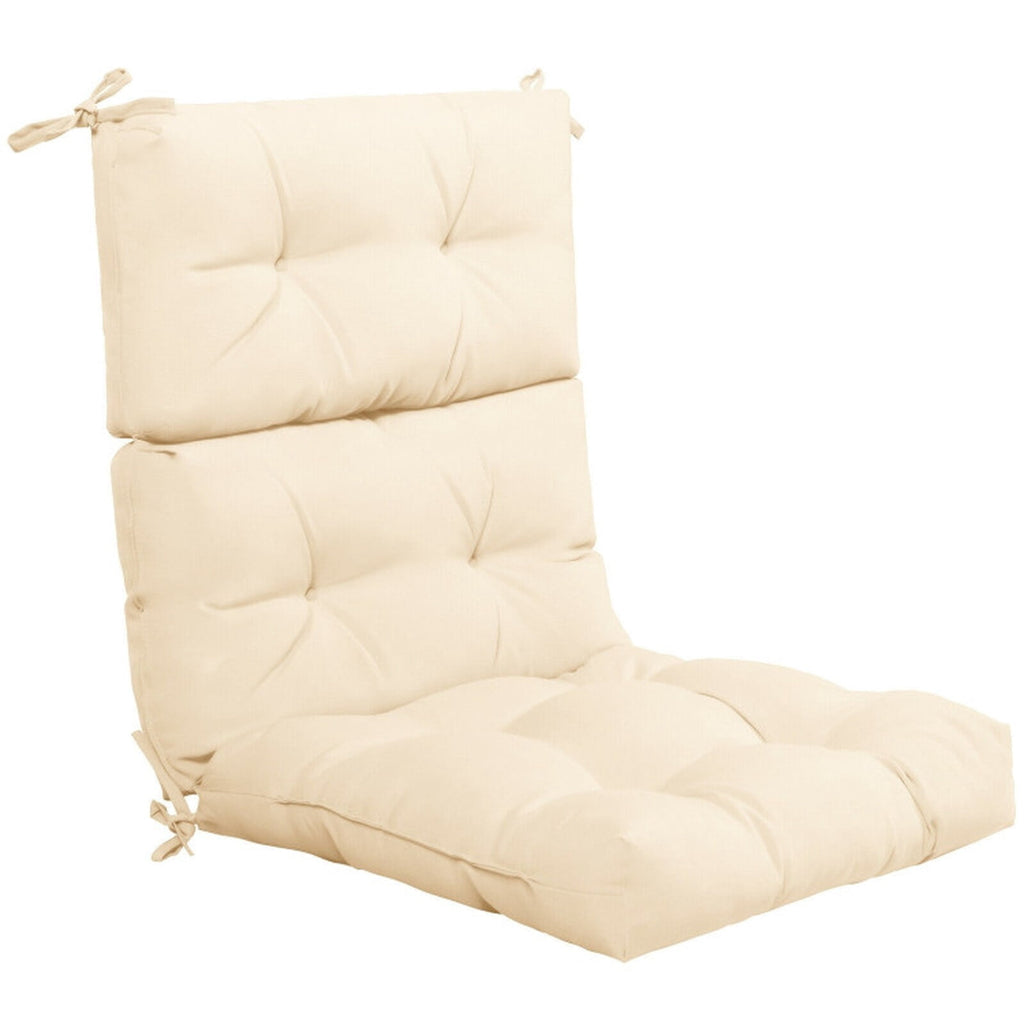 Biotree 22 X 44 Inch Tufted Outdoor Patio Chair Seating Pad Comfortable Patio Chair Cushion PadBeige