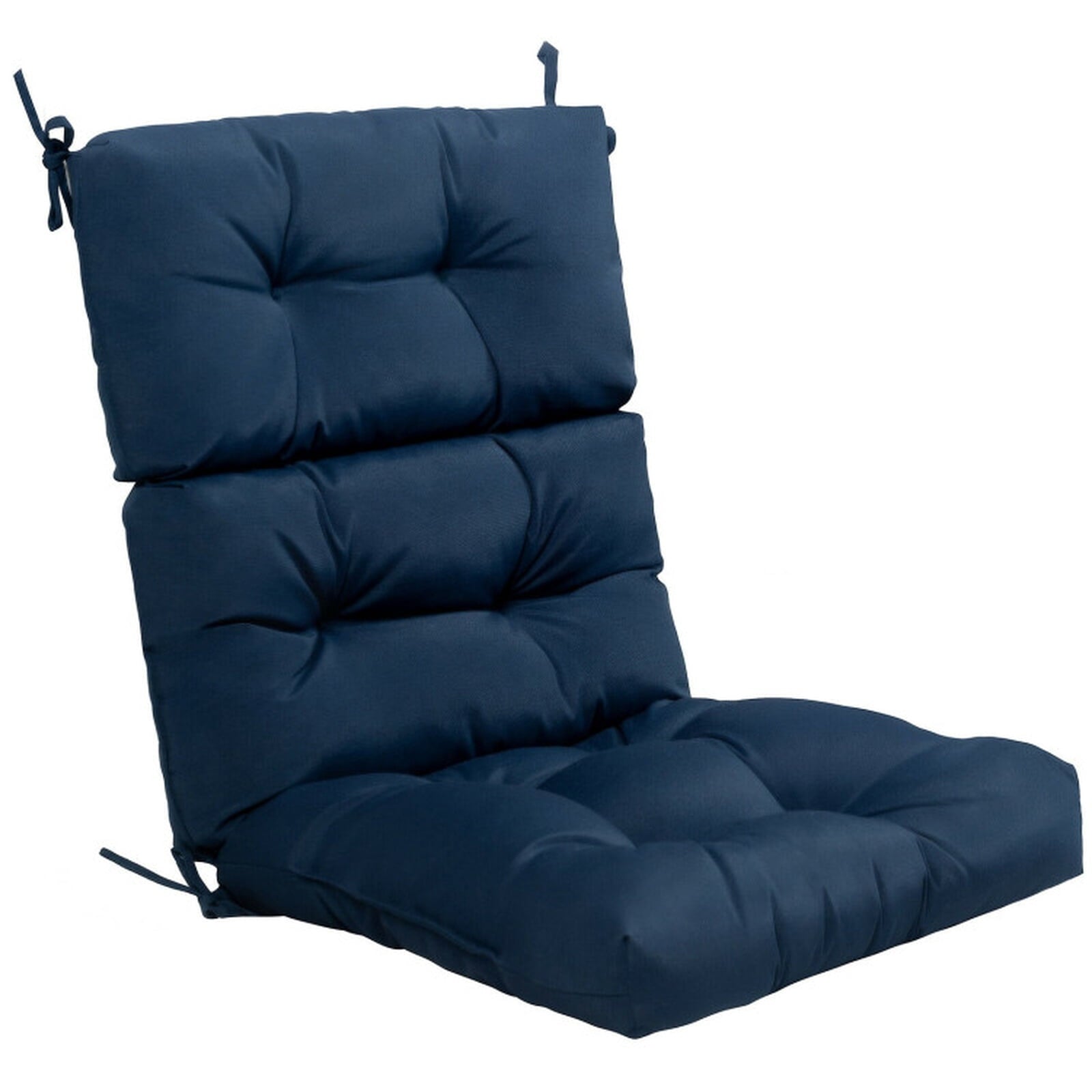 Biotree 22 X 44 Inch Tufted Outdoor Patio Chair Seating Pad Comfortable Patio Chair Cushion PadBlue