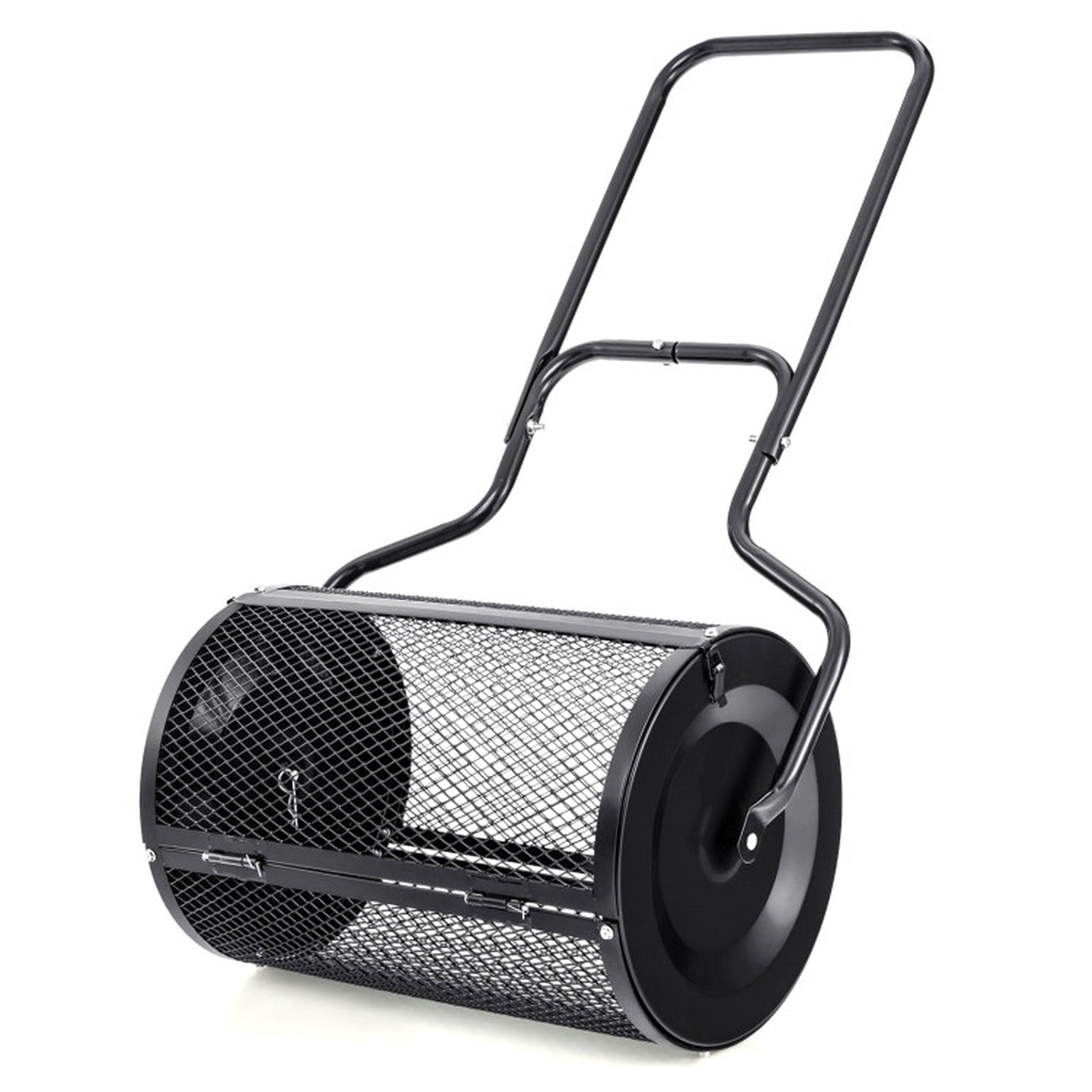 Biotree 24 Peat Moss Spreader with Upgrade Side Latches and U-shape Handle for Lawn Garden Yard Soil Care, Green