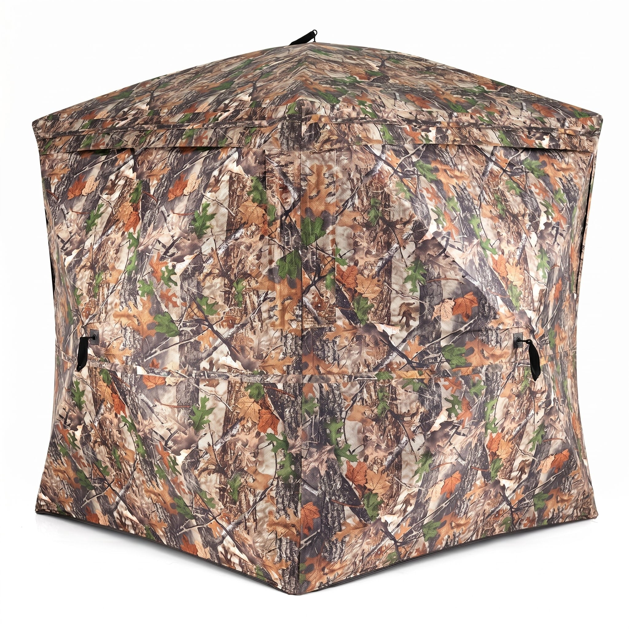 Biotree 270 Degree See Through Hunting Blind Tent with Silent Magnetic Door Pop Up Ground Blind for Deer Turkey, Camouflage