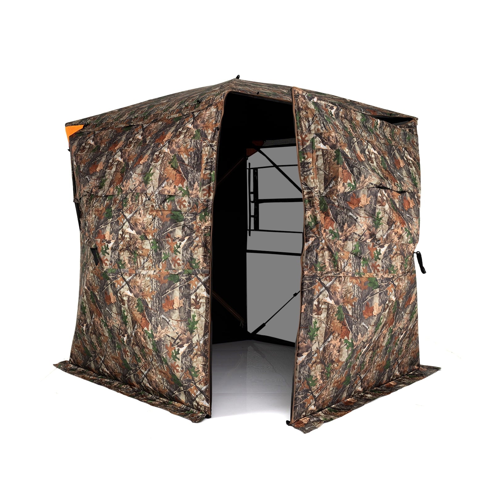 Biotree 270 Degree See-Through Pop Up Ground Hunting Blind for 3-4 People with Carry Bag for Deer and Turkey