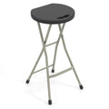 Biotree 28 Inch Portable Folding Stools with 330lbs Limited Sturdy Frame Stackable Patio Chair for Garden BackyardBlack