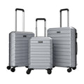 Biotree 3 Piece Hardside Luggage Set Lightweight Hardside Suitcases with 8 Spinner Wheels, Gray