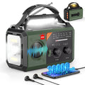 Biotree 30000mAh Weather Radio with NOAA 7-Band Alerts, Upgraded Emergency Radio with USB/Solar/Hand Crank Charging, Flashlight, SOS Alarm, Compass for Camping Hurricane Preparedness,Green