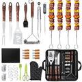 Biotree 34Pcs BBQ Grill Tool Set, Grill Accessories BBQ Tools with Storage Bag,BBQ Utensils Set for Camping, Outdoor, Backyard Party