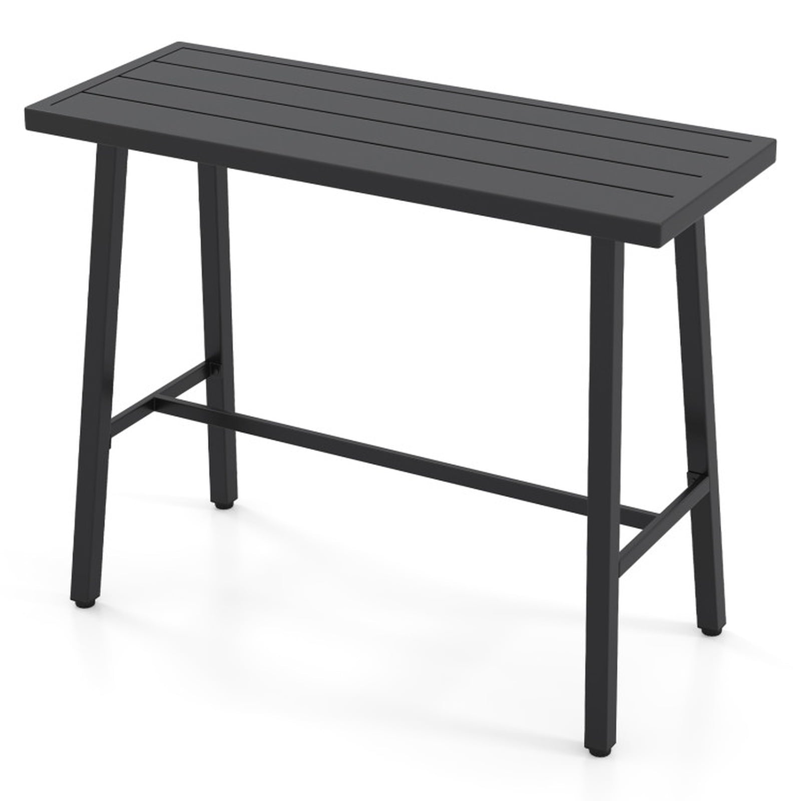 Biotree 36 Inches Patio Counter Height Bar Table with Adjustable Foot Pads, Black