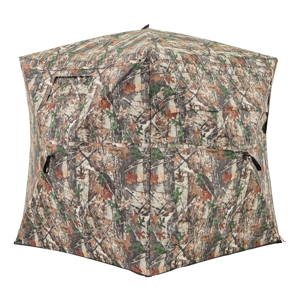 Biotree 360 Degree One Way See Through Hunting Blind Ground Blind with Portable Carrying Bag Pop Up Deer Turkey Blind, Camouflage