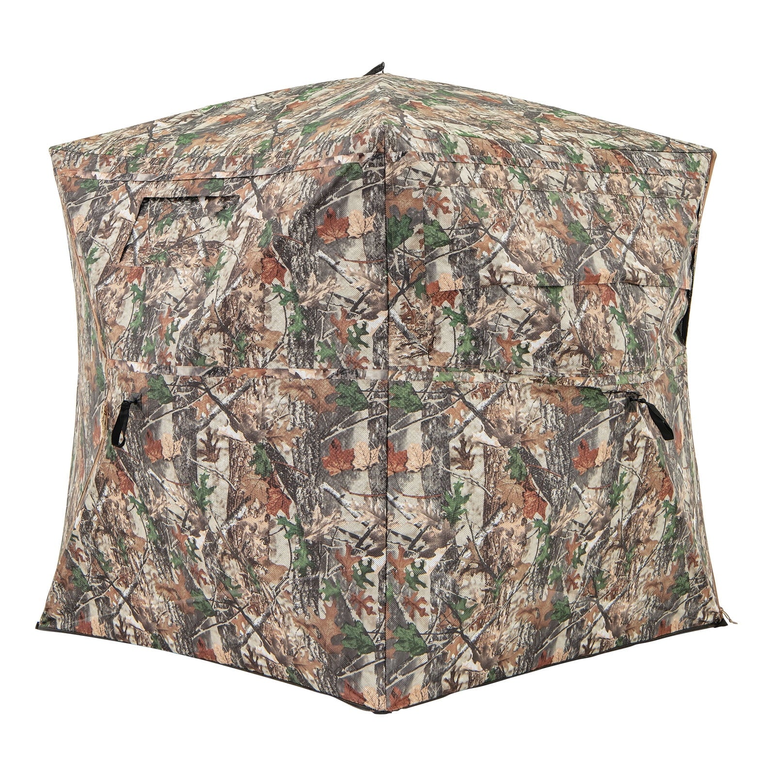 Biotree 360 Degree One Way See Through Hunting Blind Ground Blind with Portable Carrying Bag Pop Up Deer Turkey Blind, Camouflage
