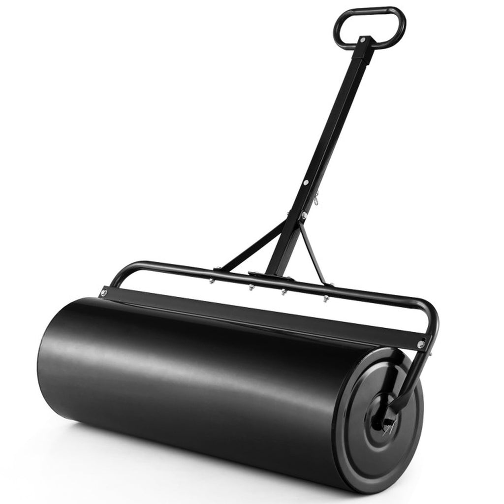 Biotree 39 Inch Wide Push/Tow Lawn Roller for Lawn Garden Yard Soil Care, Black