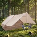 Biotree 4-6 Person Inflatable Camping Tent with Front Porch and Carrying Bag for Family Outdoor Adventures, Beige