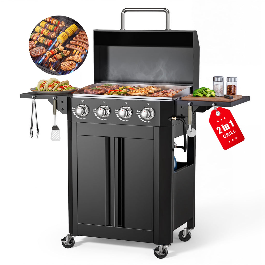 Biotree 4-Burner Gas Teppanyaki and Grill Combo
