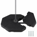 Biotree 4-Piece Fillable Cantilever Umbrella Base Weight, 41 x 41 Inch for Patio, Garden and Poolside, Black