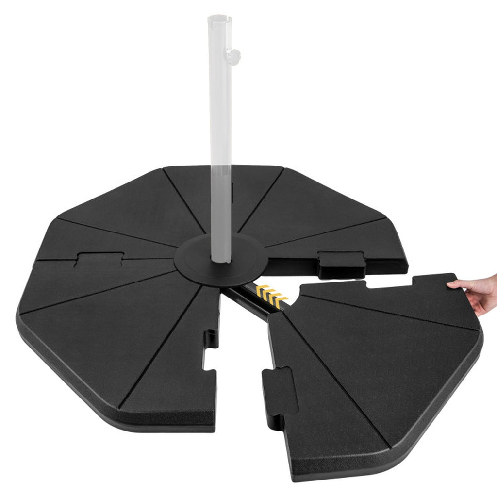 Biotree 4-Piece Fillable Umbrella Base Stand for Garden Yard Poolside - Heavy Duty Outdoor Patio Stand
