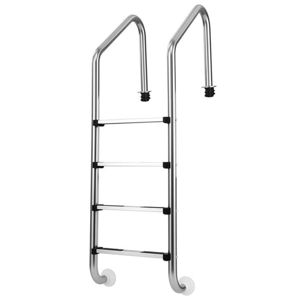Biotree 4-Step Inground Pool Ladder Stainless Steel Swimming Pool Ladder with Non-Slip Pedals, 440 LBS Capacity Pool Ladder for Inground Swimming Pools, Silver