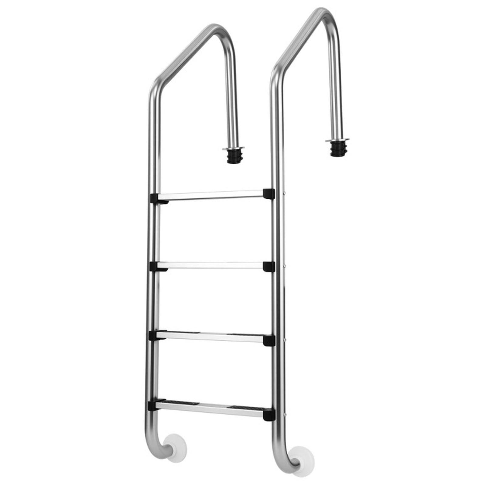 Biotree 4-Step Inground Pool Ladder Stainless Steel Swimming Pool Ladder with Non-Slip Pedals, 440 LBS Capacity Pool Ladder for Inground Swimming Pools, Silver