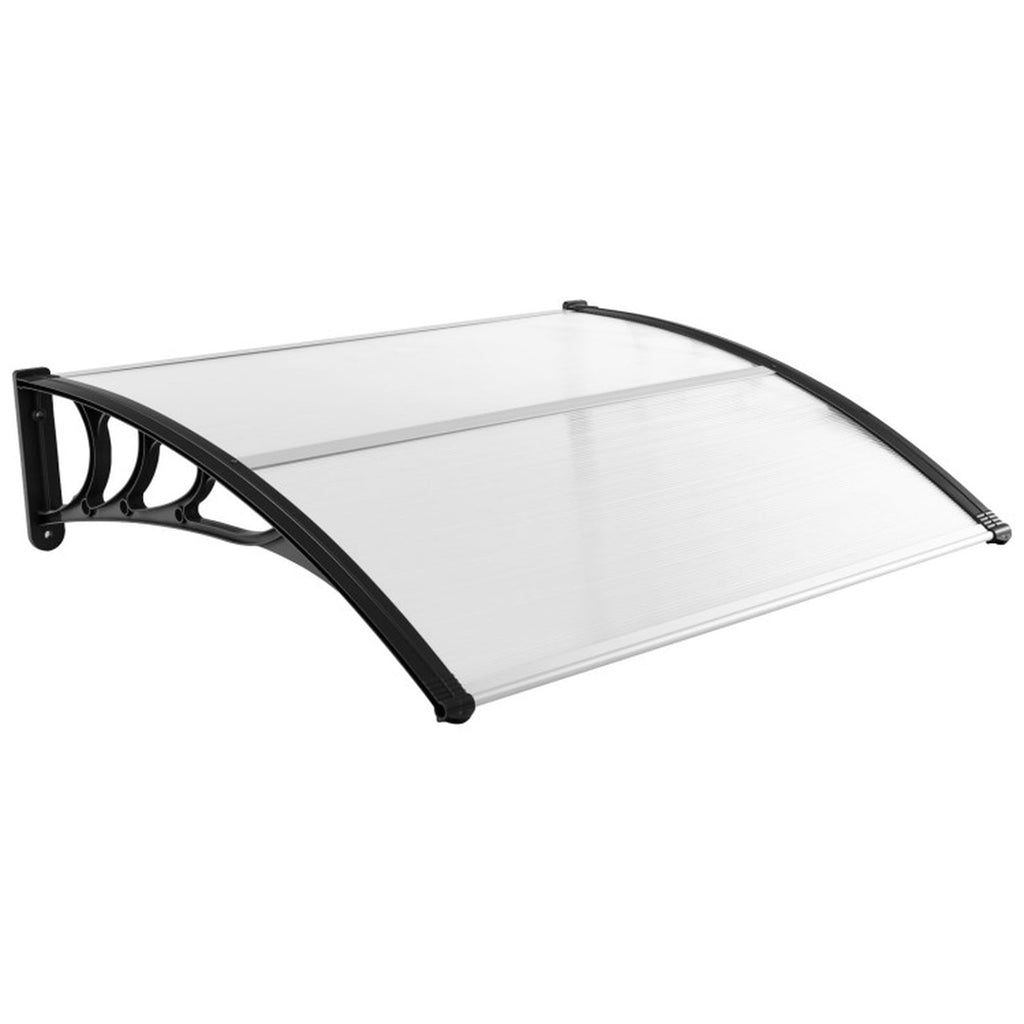 Biotree 48 x 40 Inch Outdoor Front Door Window Awning Door Canopy Exterior for Patio Deck Door Window Sun Rain Protection, Black