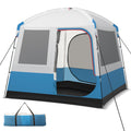 Biotree 5 Person Camping Tent with Mesh Windows and Carrying Bag for Family Camping Hiking, White