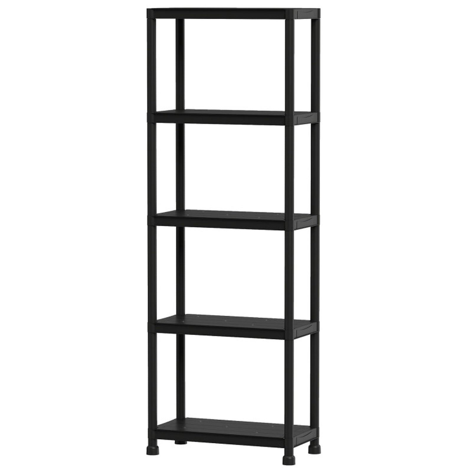 Biotree 5-Tier Heavy-Duty Plastic Storage Shelves Freestanding Garage Shelving Unit 500 lbs - Black