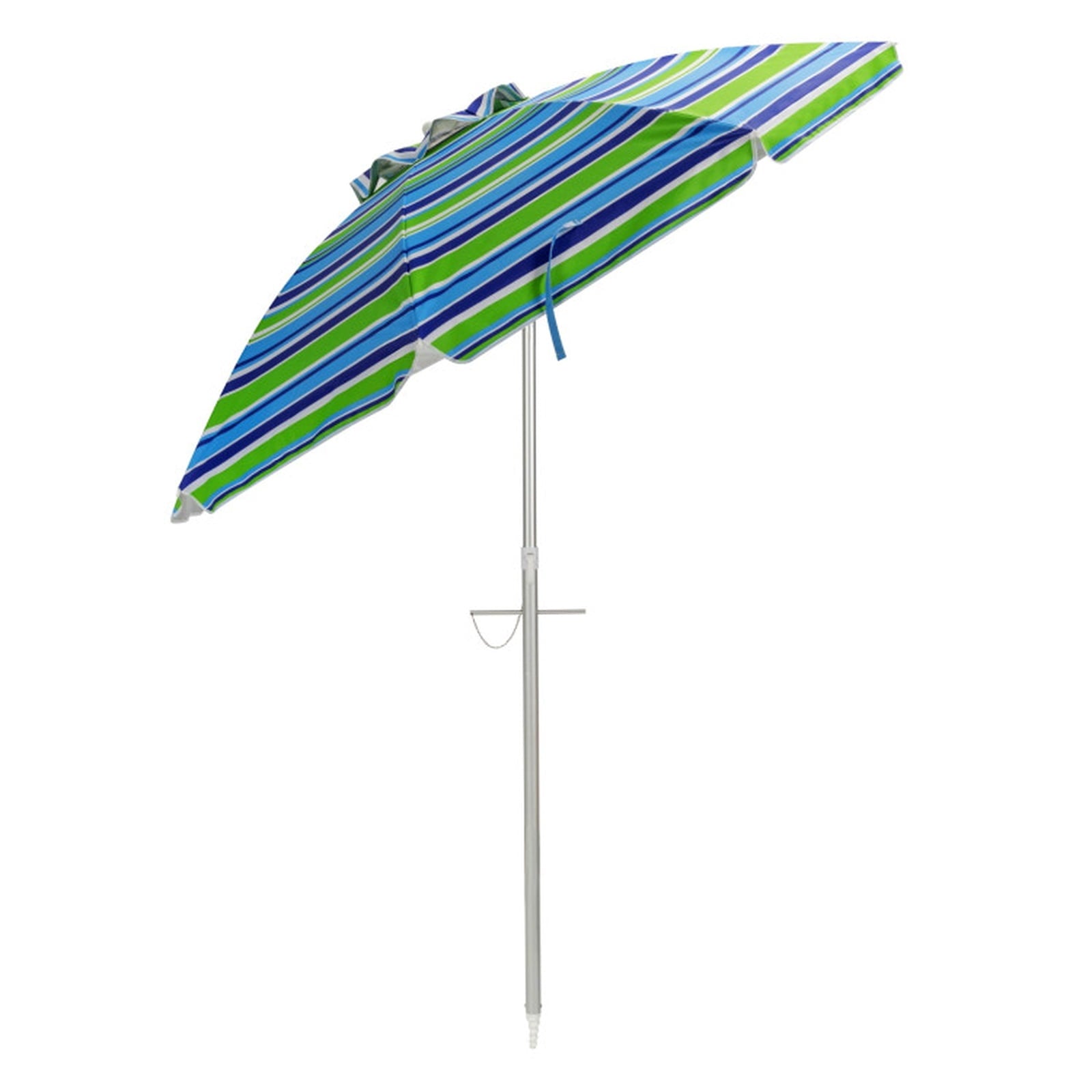 Biotree 6.5 Feet Beach Umbrella with Sun Shade and Carry Bag without Weight Base-Green - Portable Sun Shade for Beach Pool Backyard