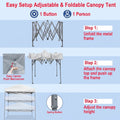 Biotree 6.6 x 6.6 Feet Outdoor Pop-up Canopy Tent with UPF 50+ Sun Protection and Carry Bag, Instant Sun Shelter for Beach Camping Park Backyard, White