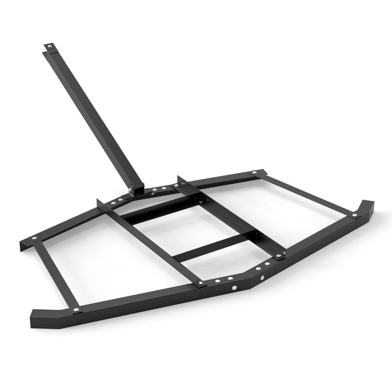 Biotree 66 Wide Driveway Drag Tow Behind Landscape Leveling Rake with Reinforced Bars for Lawn Garden Yard Soil Care, Black
