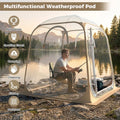 Biotree 7 x 7 FT Pop Up Clear Bubble Tent All-Weather Waterproof Pod with Sealed Floor for Sports Viewing Camping, Clear
