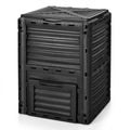 Biotree 80-Gallon Outdoor Composter with Large Openable Lid and Bottom Exit Door-Black Garden Organic