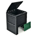 Biotree 80-Gallon Outdoor Composter with Large Openable Lid and Bottom Exit Door-Green Garden Organic