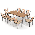 Biotree 9-Piece Patio Dining Set Acacia Table and 24 In Chairs